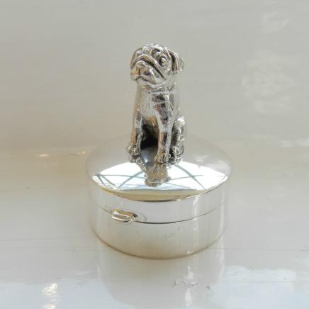 Sterling Silver Pug Dog Trinket