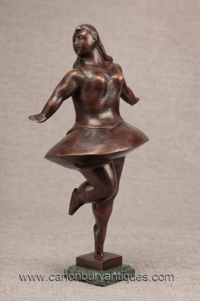 Bronze Ballet Dancer Figurine Statue Botero