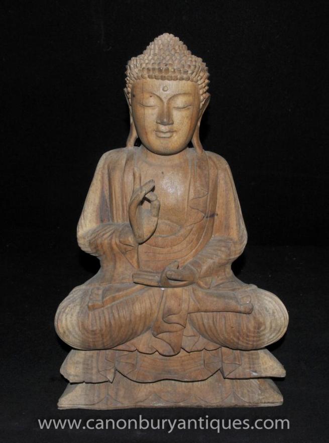Hand Carved Burmese Buddha Statue Buddhist Buddhism Art