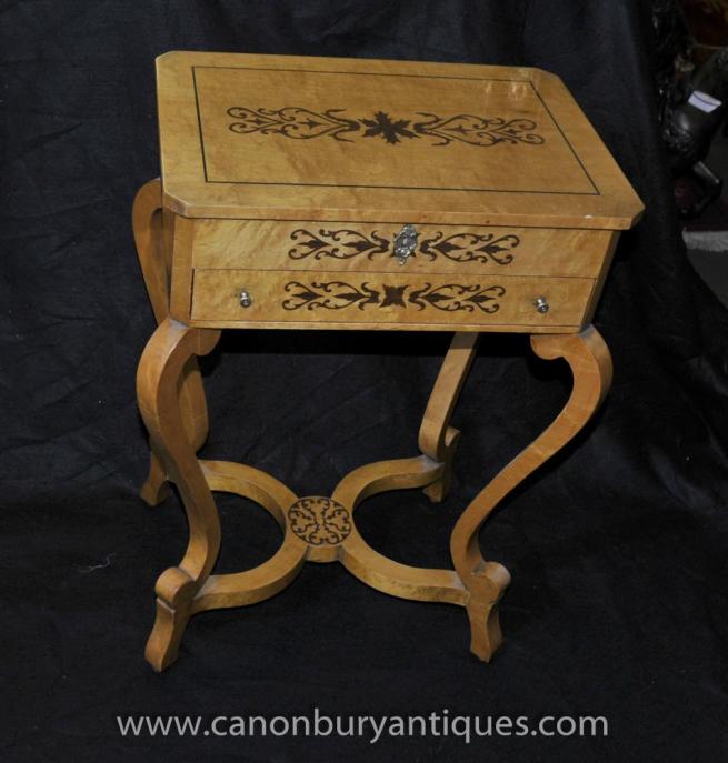 Swedish Biedermeier Dressing Table Side Tables