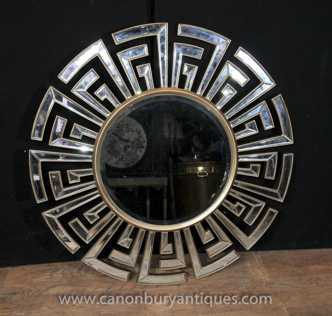 Art Deco Star Burst Mirror Round Glass Mirrors