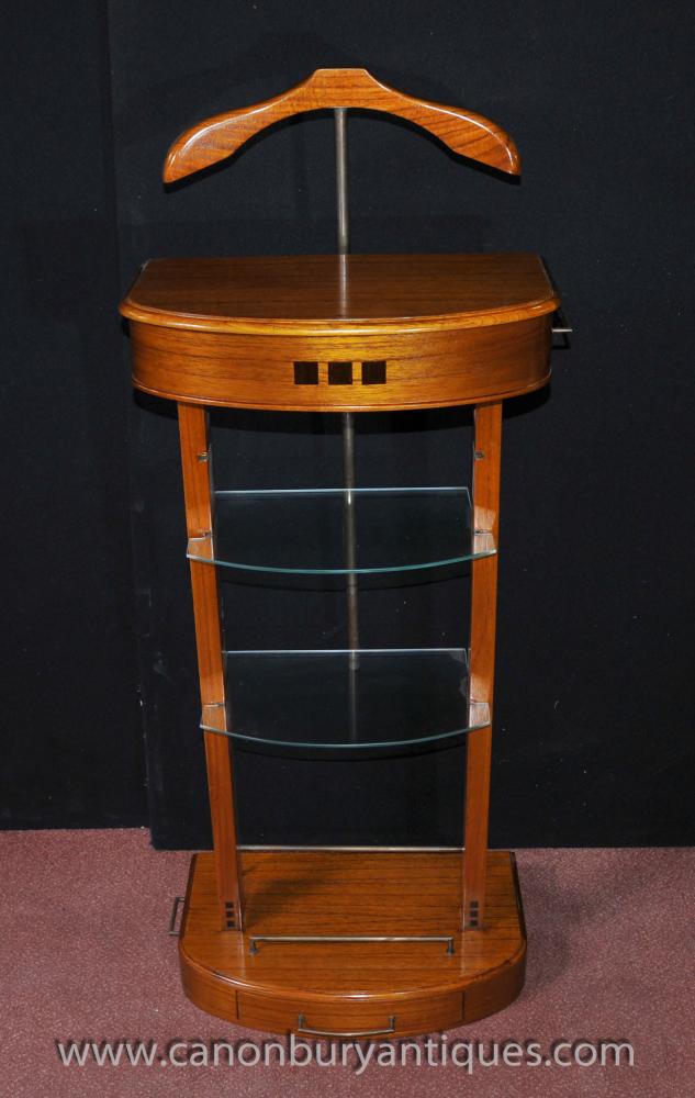 Art Deco Valet Stand Butler Trouser Press Mad Men Satinwood