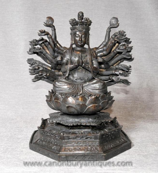 Bronze Statue of Hindu God Durga Mother Goddess Hinduism Art