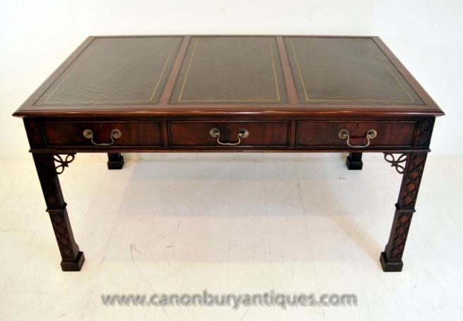 Chinese Chippendale Desk Writing Table Mahogany Furniture