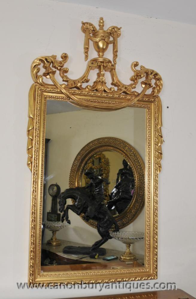 English Regency Adams Classical Pier Mirror Glass Mirrors