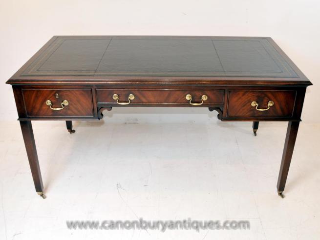 English Regency Desk Writing Table in Mahogany