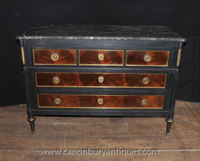 French Antique Napoleon III Chest Drawers Commode 1890