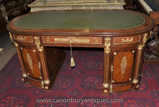 French Empire Writing Table Partners Desk Burea Plat Furniture