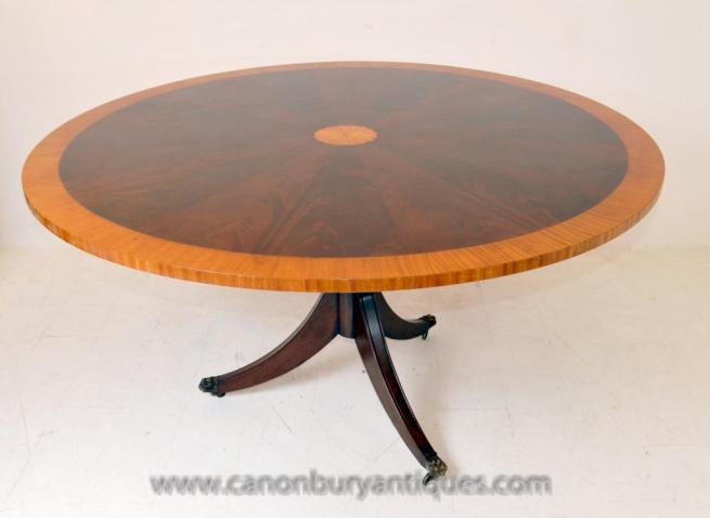 Regency Sheraton Centre Dining Table Mahogany Furniture