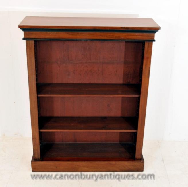 Antique Biedermeier Open Front Bookcase Open Bookcase