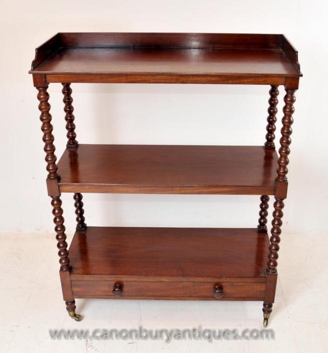 Antique Victorian Bookcase Shelf Unit Mahogany