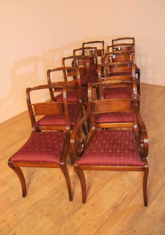 10 Edwardian Mahogany Dining Chairs Diner