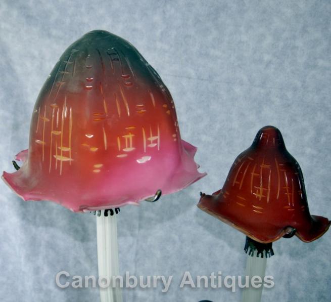 Art Nouveau Glass Mushroom Lamp by Galle Table Lights