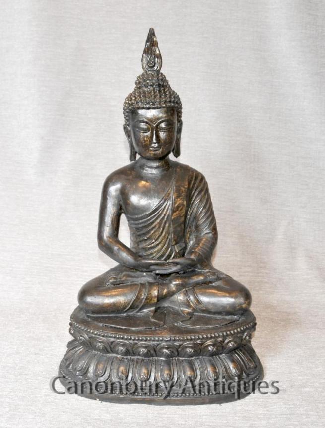 Bronze Tibetan Buddhist Statue Buddha Art Dhyana Mudra Meditation