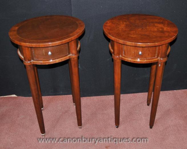 Pair Regency Side Tables in Mahogany Table Furniture