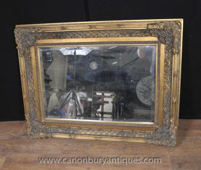 Victorian Gilt Mantle Mirror Glass Mirrors