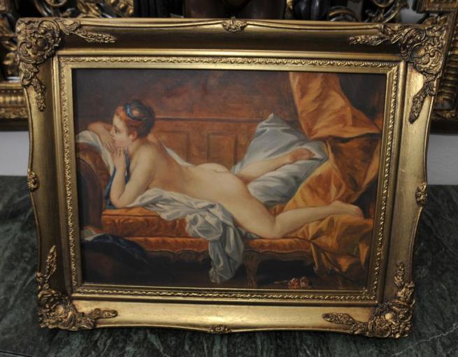 English Oil Painting Nude Female Odalisque Signed R Wilson