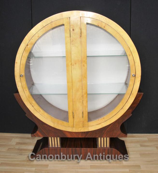 Art Deco Bookcase Glass Display Cabinet 1920s Furniture