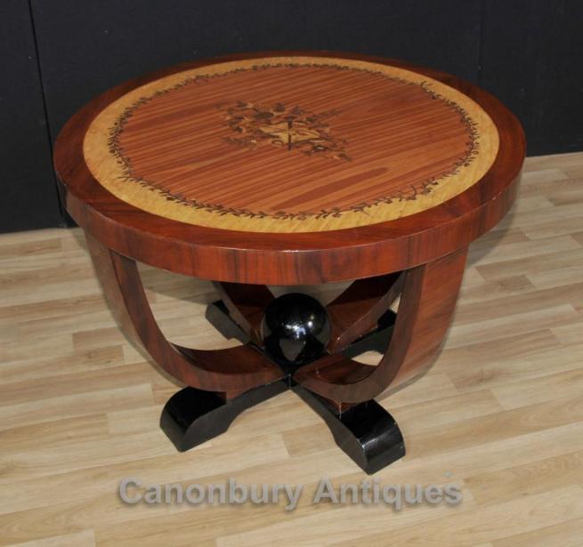 Art Deco Round Side Table Cocktail Tables Furniture