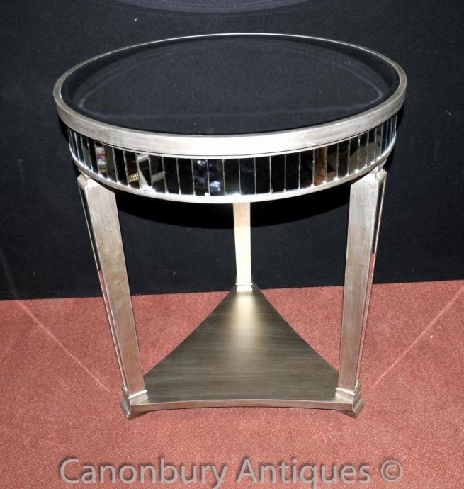 Big Art Deco Mirrored Side Table Cocktail Tables Furniture