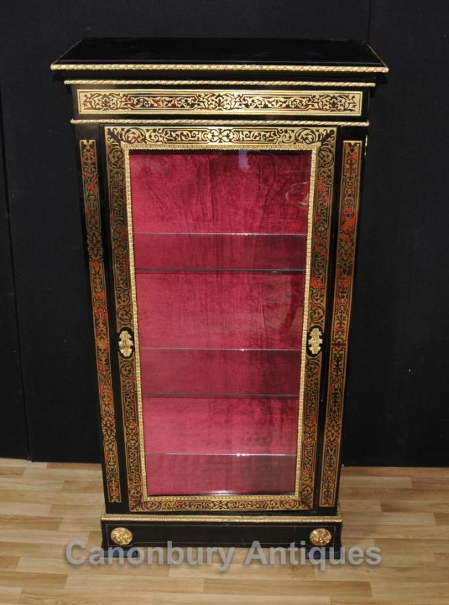 French Boulle Glass Display Cabinet Bijouterie Louis XVI Furniture