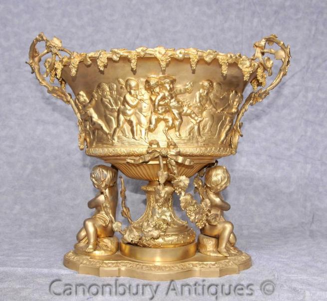 Louis XVI Ormolu Tureen Centrepiece Cherub Planter French Interiors