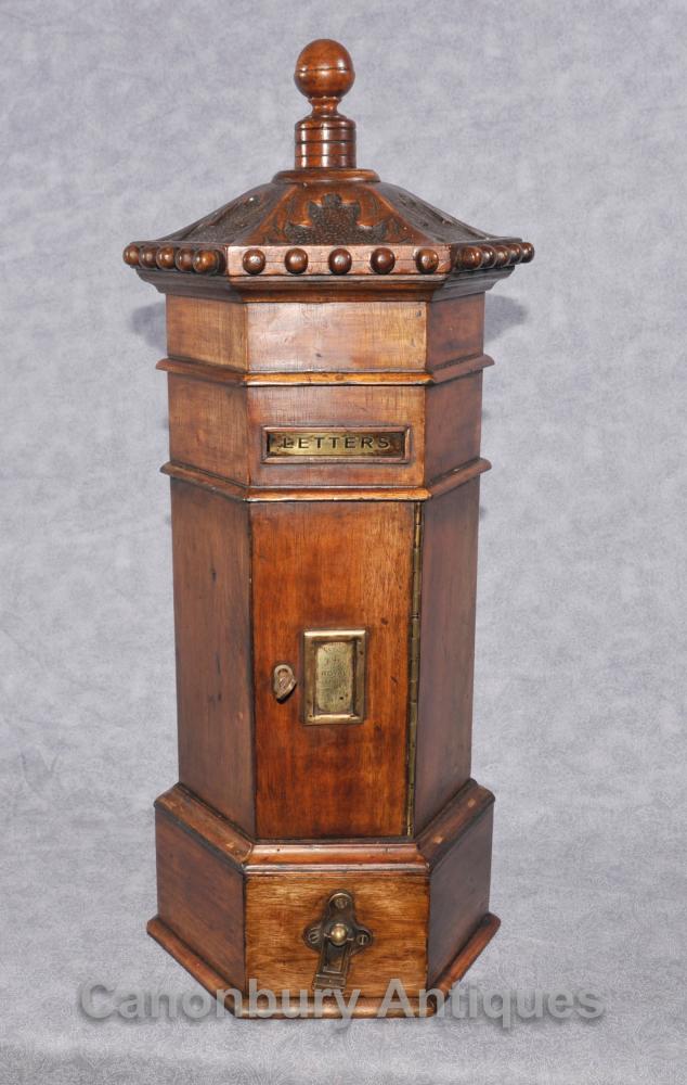 Mahogany English Post Box Cabinet Letter Box Eastern