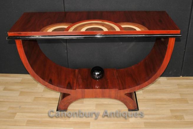 Rosewood Art Deco Oggee Console Table 1920s Furniture Hall Tables