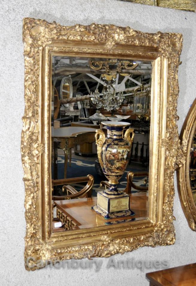 Victorian Gilt Mantle Mirror Glass Mirrors