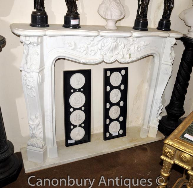 French Regency Marble Fireplace Mantel Stone