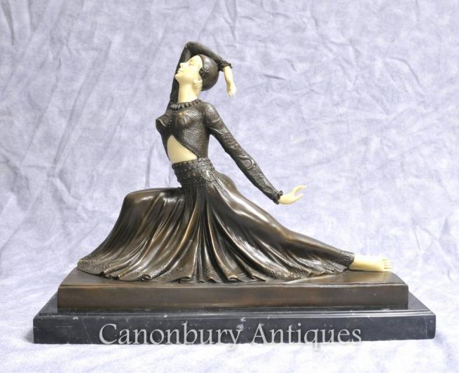 Art Deco Bronze Figurine Clara by Chiparus Statue