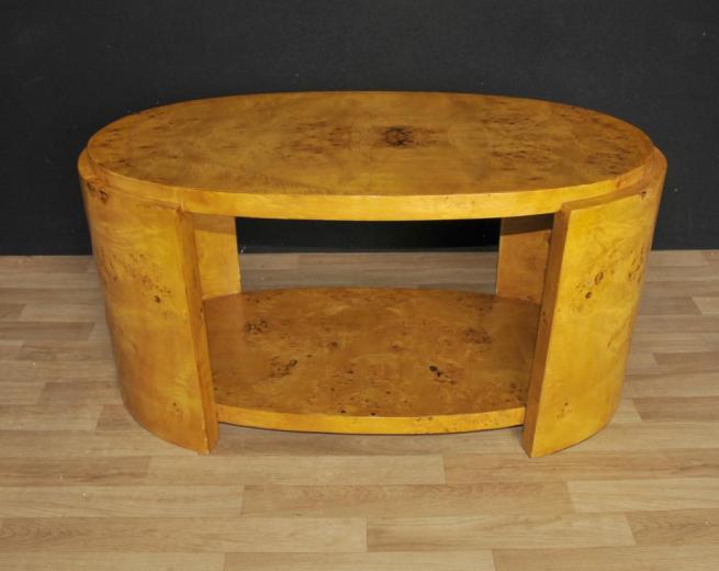 Art Deco Coffee Table Blonde Walnut 1920s Interiors