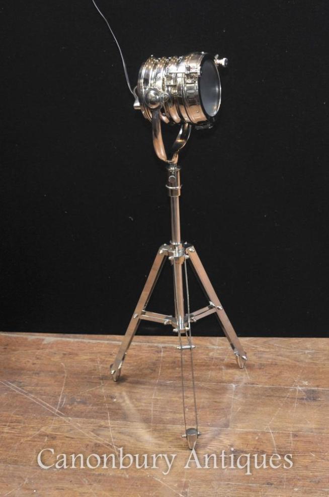 Chrome Architectural Tripod Floor Lamp Light Architects