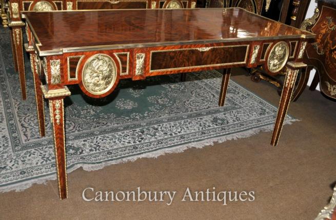 French Empire Desk Writing Table Bureau Plat Kingwood