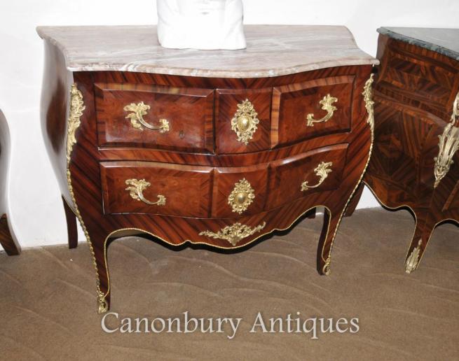 French Louis XVI Bombe Commode Chest Drawers