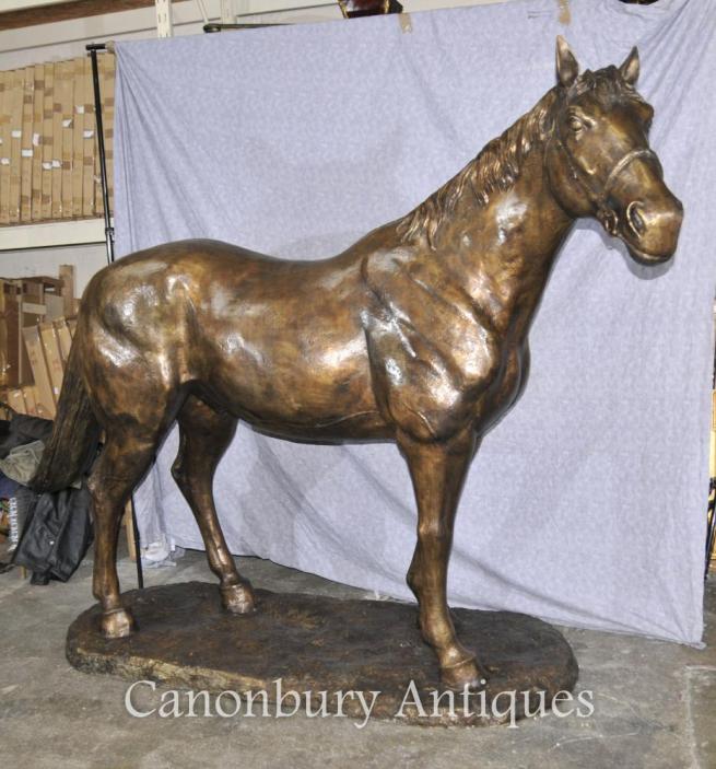 Lifesize French Bronze Horse Statue Architectural Bronze Horses Pony