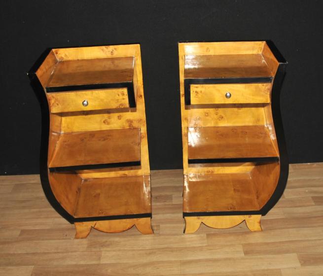 Pair Art Deco Bedside Chests Nightstands 1920s Furniture End Tables