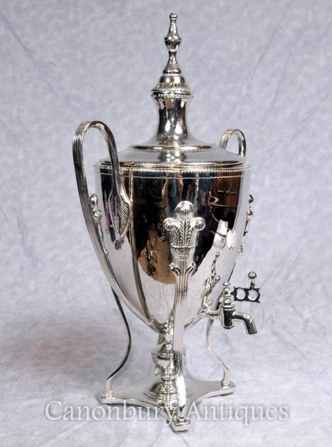Regency Silver Plate Tea Urn Samovar Plated Set
