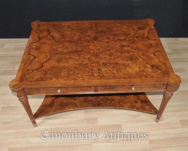 Regency Walnut Coffee Table Partners Tables English Furniture