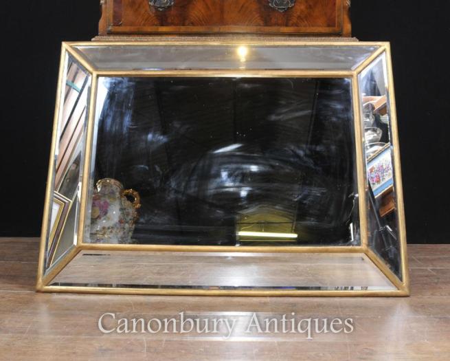 Art Deco Glass Mantle Mirror Gilt FrameArt Deco Glass Mantle Mirror Gilt Frame