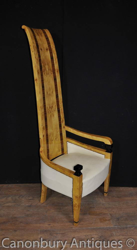 Art Deco High Back Arm Chair Seat Club Chairs