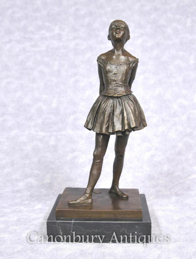 French Bronze Ballet Dancer Statue by Degas Ballerina