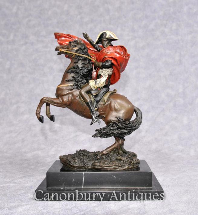 French Bronze Napoleon I Horse Statue Emperor Crossing the Alps