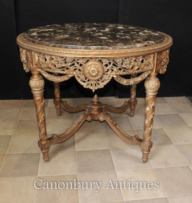 French Empire Gilt Carved Centre Table Center Dining Tables