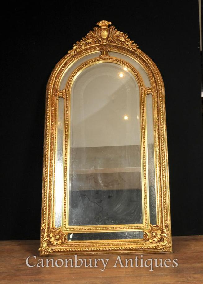 Tall Regency Gilt Pier Mirror English Glass Mirrors