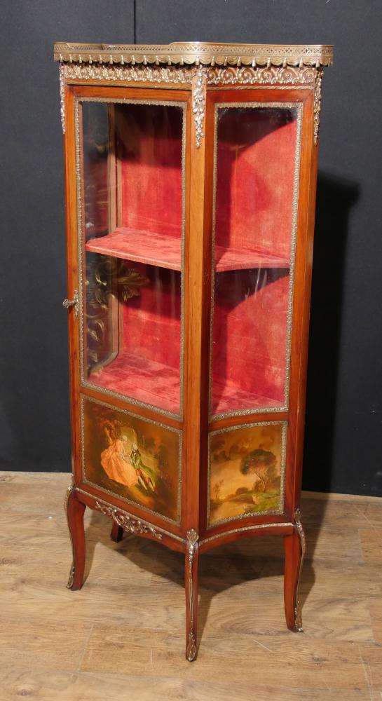 Antique Vernis Martin Display Cabinet 1890 Angela Kaufman Vitrine