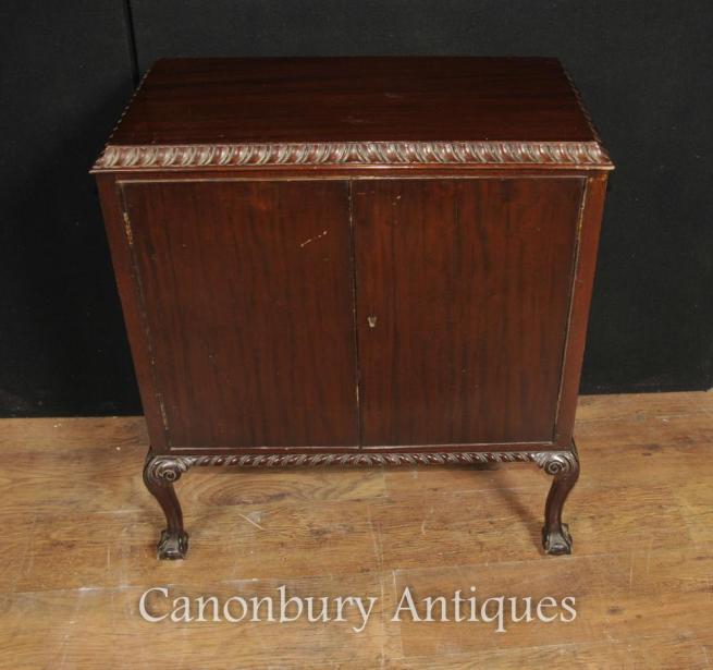 Antique Victorian Mahogany Chest Cabinet Pie Crust