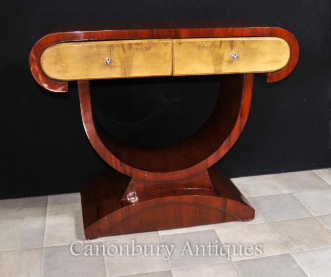 Art Deco Dressing Console Table Walnut 1920s Furniture