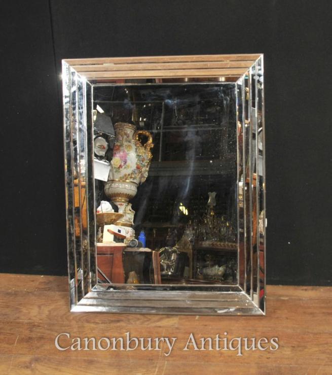 Art Deco Glass Mantle Mirror