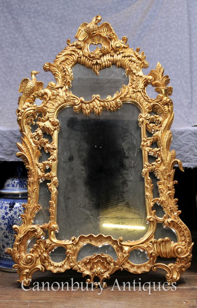 Carved Gilt Chippendale Pier Mirror Glass English Mirrors